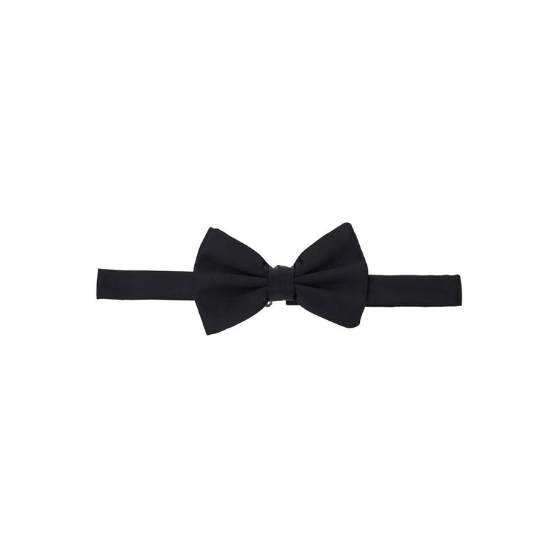 Emporio Armani Men Black Bow Tie With Adjustable Closure In Silk Man